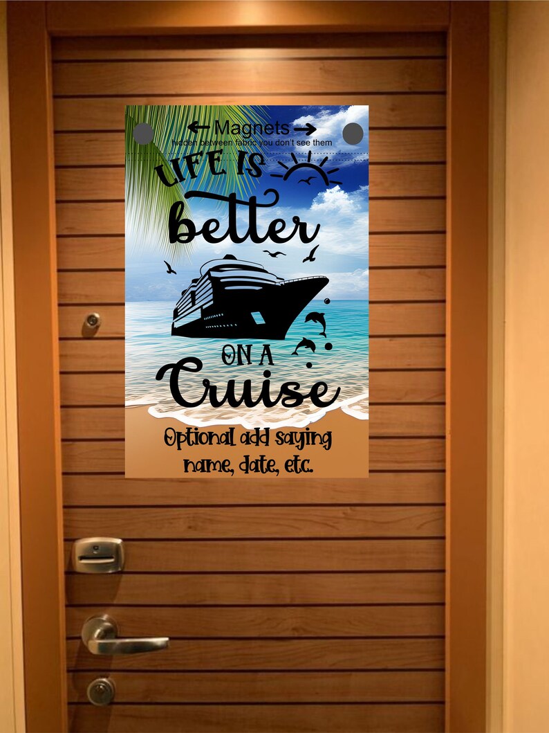 Custom magnetic Cruise Ship door flag banner