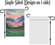 Load image into Gallery viewer, Camper Campsite garden Flag, Personalized bright Camping sign, Camp outdoor Decor, Gift outdoorsman traveler, Custom Decor rv trailer popup
