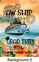 Load image into Gallery viewer, magnetic cruise Ship door decoration banner, personalized graduation cruise magnet sign, stateroom cabin door banner, cruising partners
