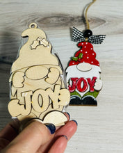 Load image into Gallery viewer, DIY Wood Christmas Gnome with Joy Ornament Kit
