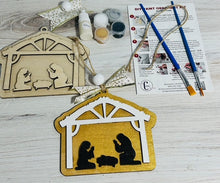 Load image into Gallery viewer, DIY Large Nativity scene wood ornament kit
