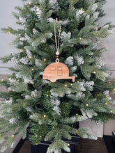 Load image into Gallery viewer, Retro camper trailer Holiday tree ornament
