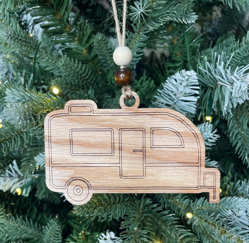 Small Travel trailer Holiday tree ornament