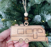 Load image into Gallery viewer, Toy Hauler camper Holiday tree ornament
