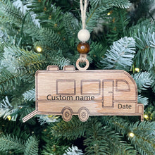 Load image into Gallery viewer, Toy Hauler camper Holiday tree ornament
