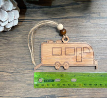 Load image into Gallery viewer, Toy Hauler camper Holiday tree ornament
