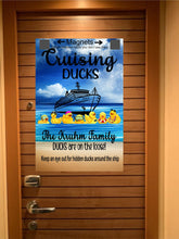 Load image into Gallery viewer, Custom magnetic cruising ducks door decoration banner, personalized cruise ship door magnet sign, large ship decor for stateroom, vacation
