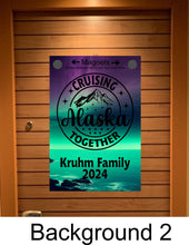 Load image into Gallery viewer, Alaskan cruise door decoration magnetic, personalized large cruise ship door magnet banner, cruising Alaska together, name decor Cruise door
