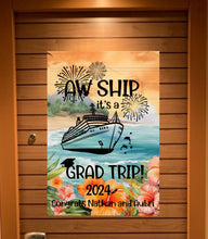 Load image into Gallery viewer, magnetic cruise Ship door decoration banner, personalized graduation cruise magnet sign, stateroom cabin door banner, cruising partners
