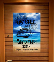 Load image into Gallery viewer, magnetic cruise Ship door decoration banner, personalized graduation cruise magnet sign, stateroom cabin door banner, cruising partners
