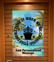 Load image into Gallery viewer, magnetic cruise Ship door decoration banner, personalized cruising door magnet sign, custom stateroom door decoration, tropical vacation
