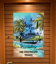 Load image into Gallery viewer, magnetic cruise Ship door decoration banner, personalized cruising door magnet sign, custom stateroom door decoration, tropical vacation
