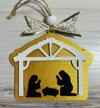 Load image into Gallery viewer, DIY Large Nativity scene wood ornament kit
